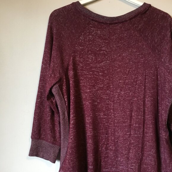 Y2K Ricki's Marled Maroon Pullover Knit Sweater Top - Picture 5 of 14